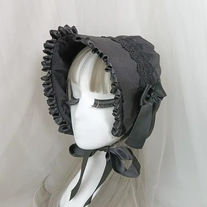Bonnet en dentelle multicouche victorienne Vintage