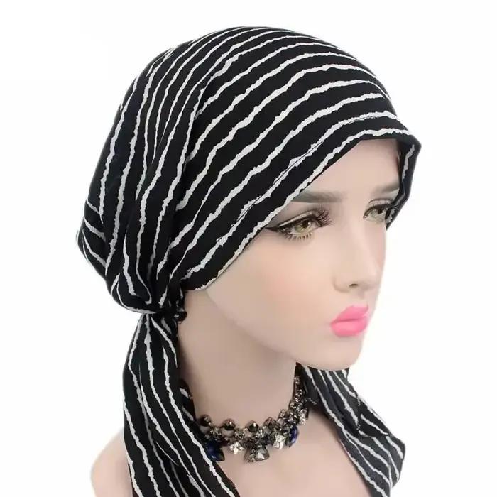 Bonnet turban musulman pour femme, écharpe de sauna, rond, chimio, bandana, sous-écharpe islamique, perte de cheveux, polyestère, coton, style sport, mode, quatre saisons, protection uv, couleurs vives, accessoire confortable, occasions décontractées
