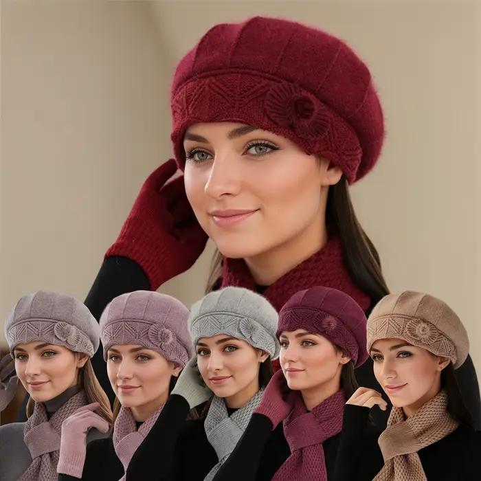 1 pièce de chapeau chaud d'hiver en fausse fourrure pour femme avec imprimé pour résister au froid et protéger la tête