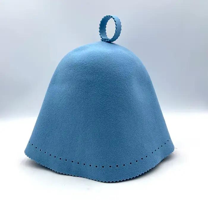 Chapeau de sauna en feutre de laine avec logo personnalisé