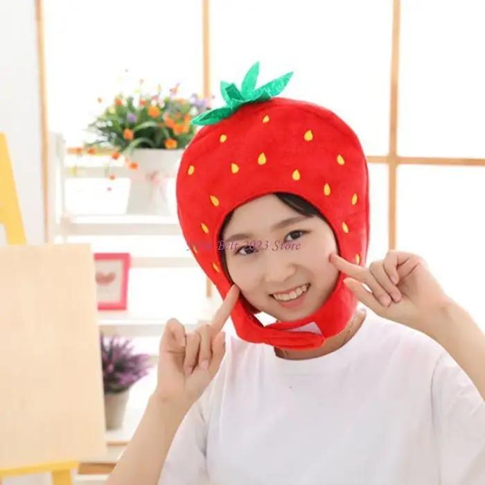 49ME – chapeau en peluche à fraise aux fruits