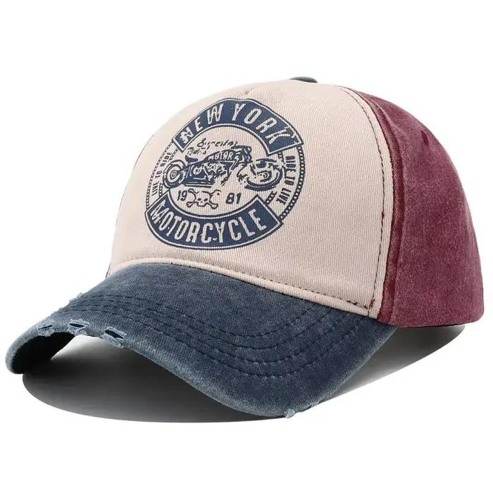 Casquette de Baseball en coton imprimé moto pour hommes et femmes