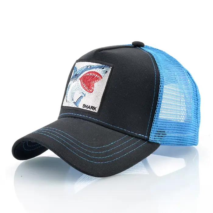 Casquettes de camionneur hommes femmes Streetwear Hip Hop Casquette de Baseball avec Patch de broderie de requin