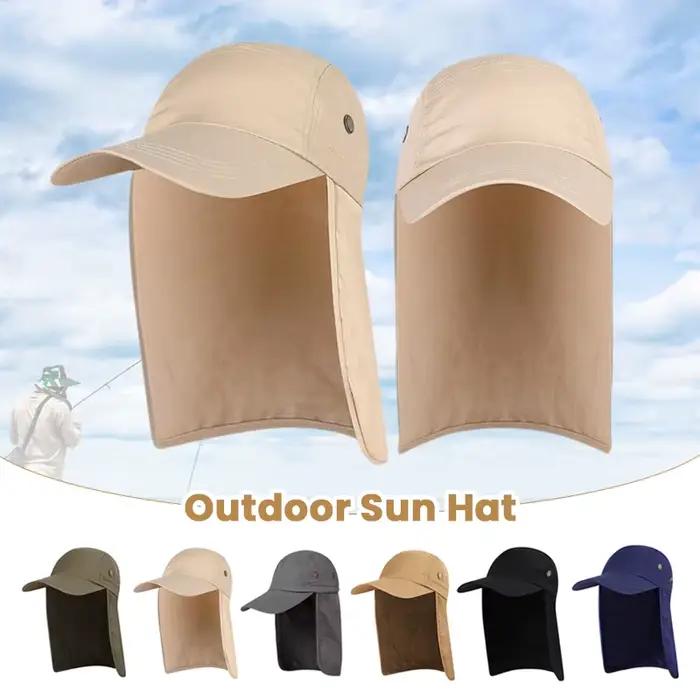 Chapeau de soleil à large bord avec rabat de cou pour protection UV, activités de plein air, randonnée et voyages en été