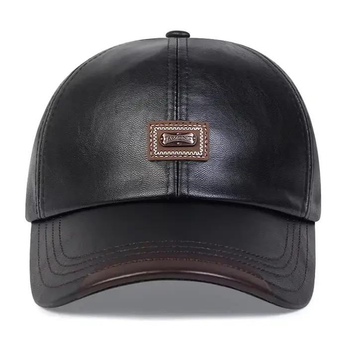 Casquettes de baseball unisexes en cuir de marque JAMONT