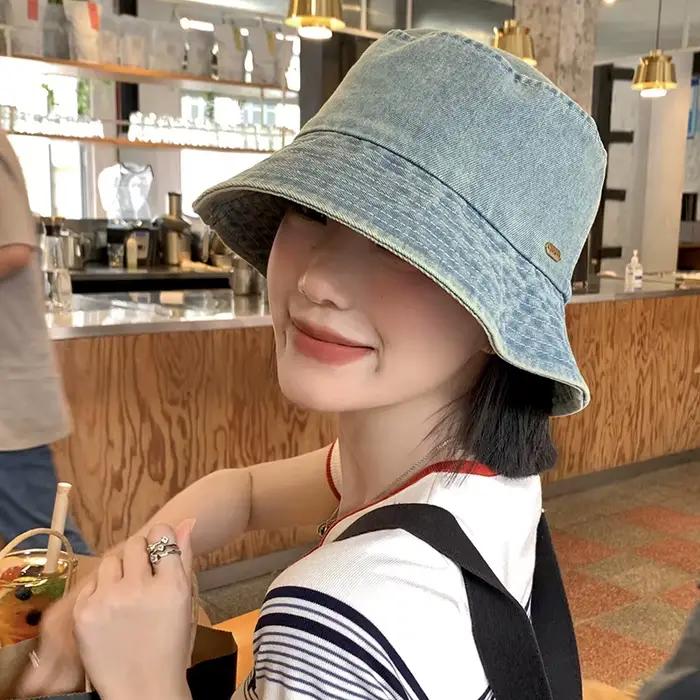Chapeaux en denim vintage pour femmes et hommes