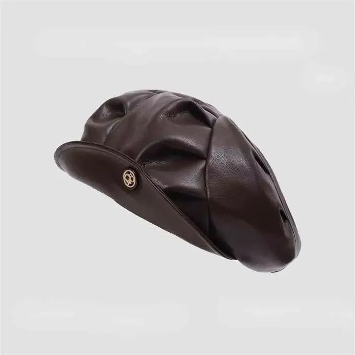 Béret en cuir nuage pour femmes
