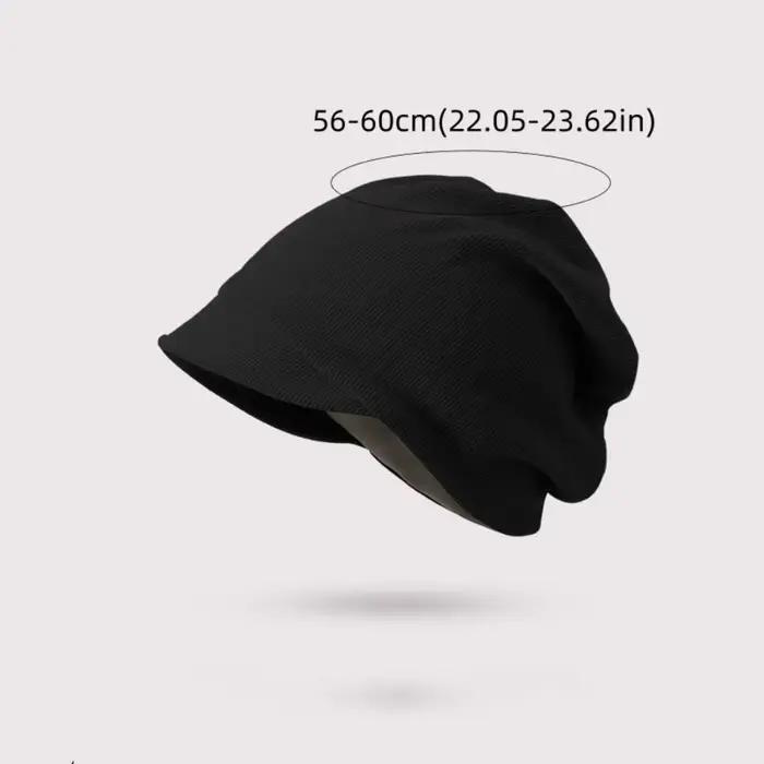 Bonnet Chimio Unisexe en Coton Épais Couleur Unie avec Protection des Oreilles – Style Décontracté et Chaud