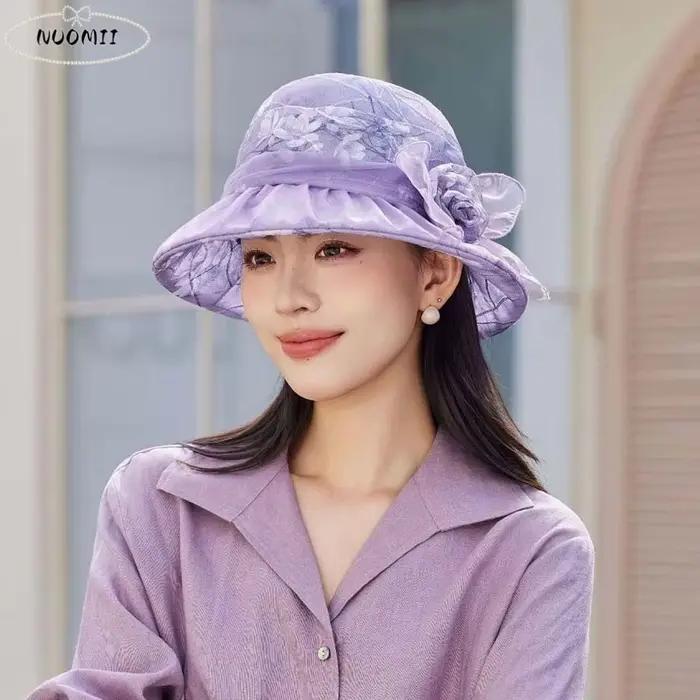 Chapeau de pêcheur pliable à motif floral