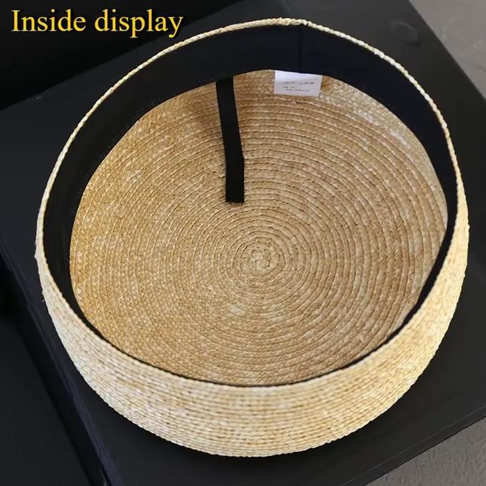 Béret français chapeau femmes casquette de paille été cercle tissé