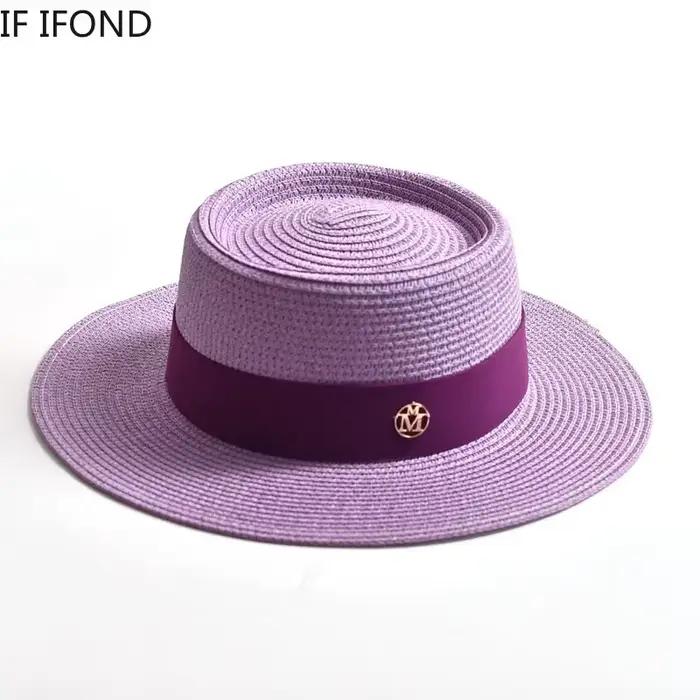 Chapeau de soleil en paille pour femmes