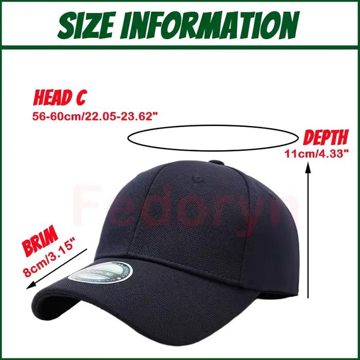 Casquettes entièrement brodées sur mesure Fedoryn pour hommes et femmes