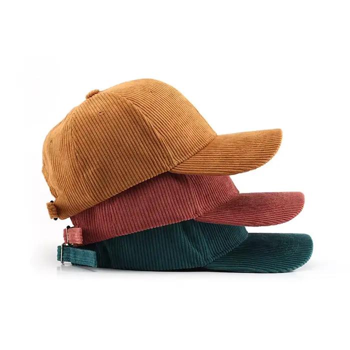 Casquette de Baseball en velours côtelé pour femmes et hommes