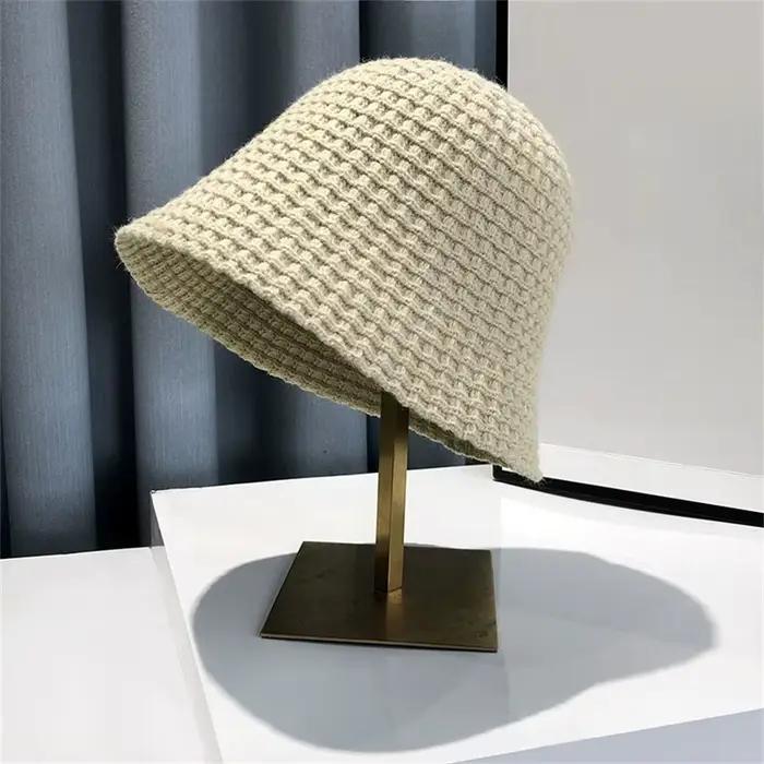 Chapeau Bob en Tricot Crocheté Tendance pour Femmes Occasions Extérieures Printemps Été Polyvalent HULEQQI