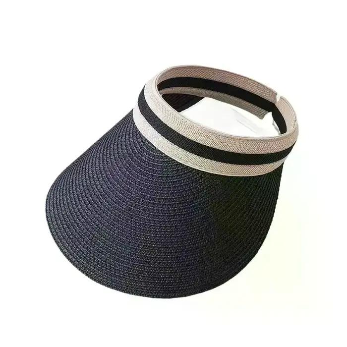 Chapeau de paille à bord ouvert en raphia pour femme