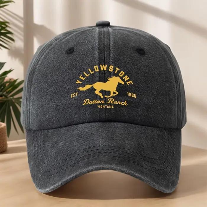 Casquette de baseball imprimée cheval Yellowstone