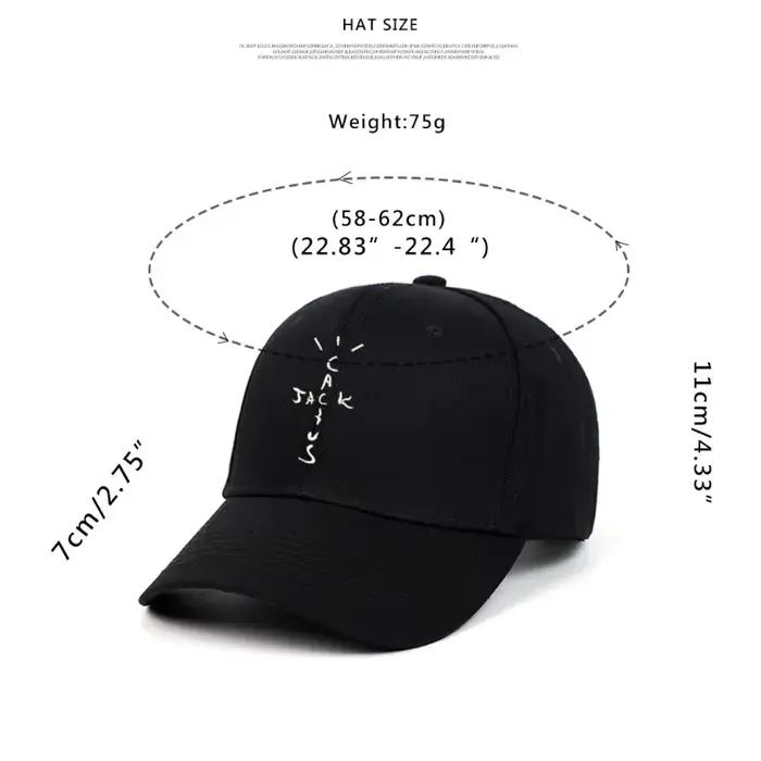 Casquette de baseball unisexe avec lettre JACK brodée