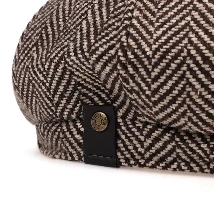 Béret unisexe tendance à chevrons