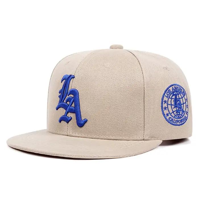 Nouvelle Casquette Hip Hop Tendance 2026 avec Lettre LA Brodé sur le Côté et Motif Terre