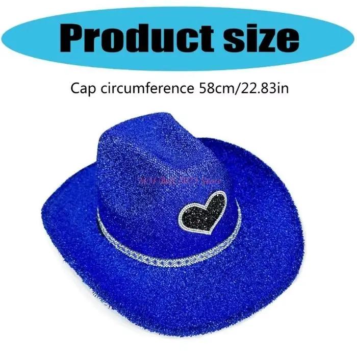 49ME chapeau populaire scintillant à larges bords pour femmes discothèque Festival musique Dressing