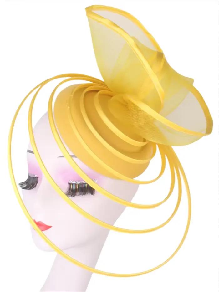 Église Fascinator Chapeau mariage maille casque femmes fête Banquet