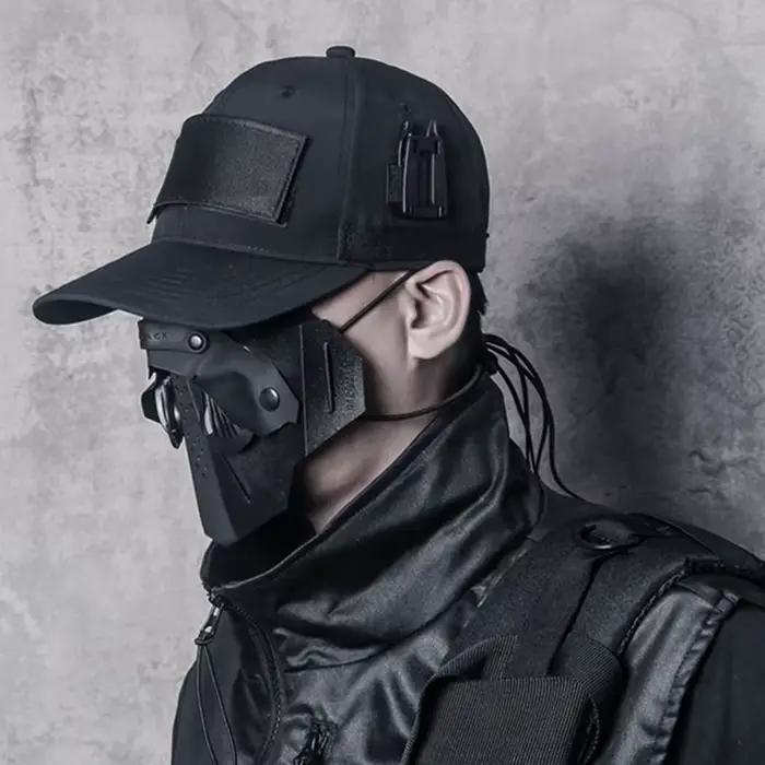 Casquette de Baseball Punk Hip Hop Techwear pour Homme et Femme