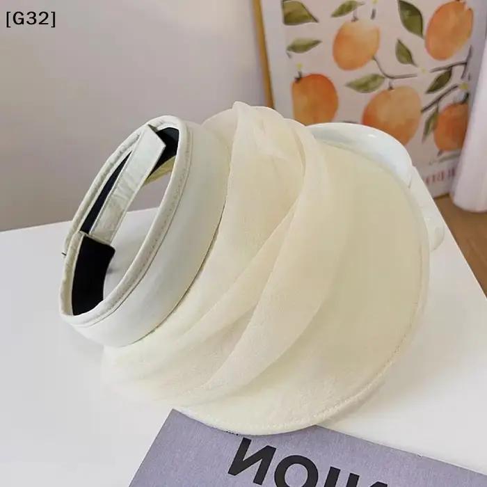 Chapeau sans calotte UPF50+ pour femme avec bandeau pliable