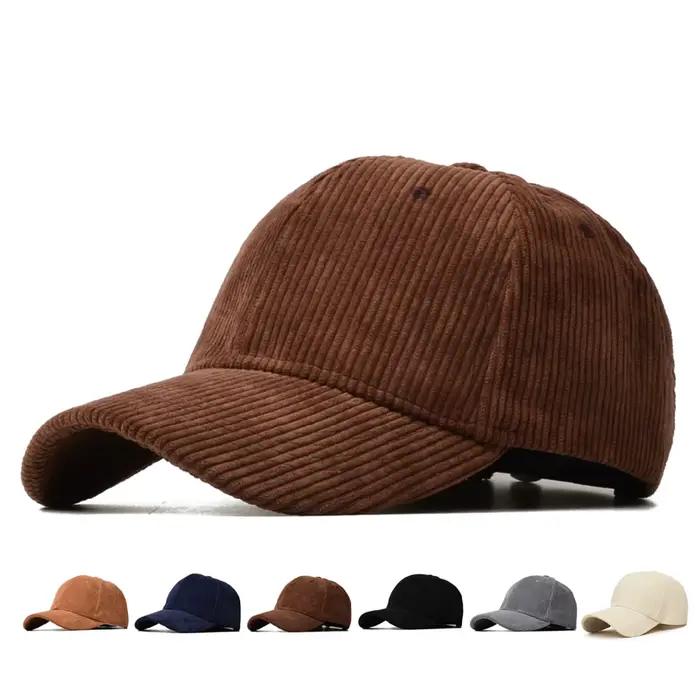 Casquettes de Baseball en velours côtelé pour hommes et femmes