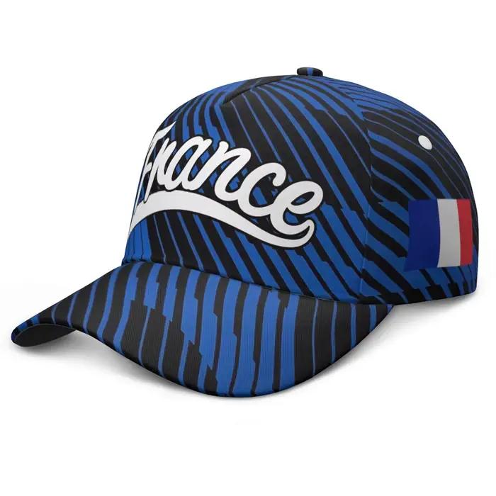 Casquettes de baseball France personnalisables gratuitement avec nom et logo d'équipe
