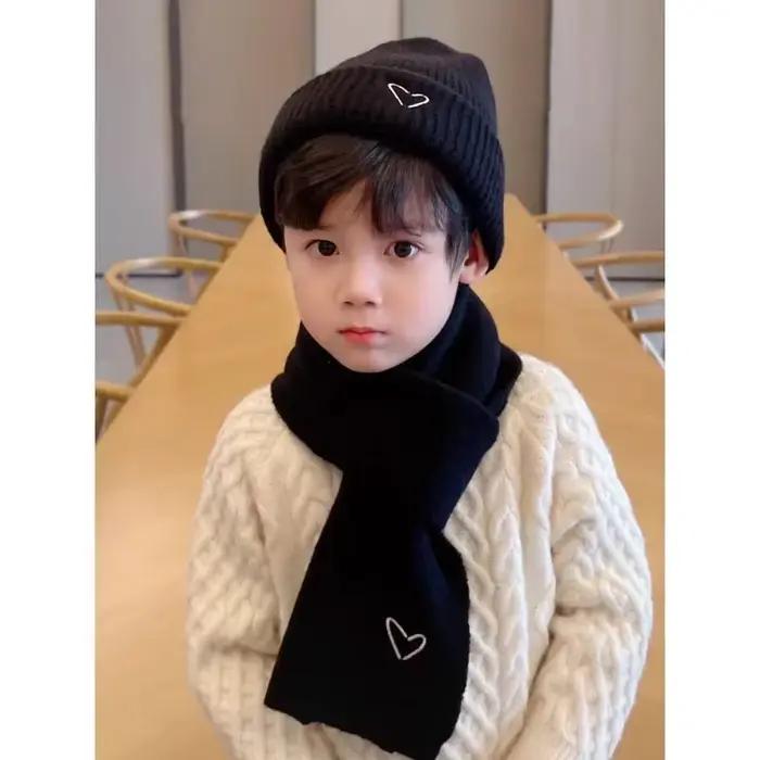 Chapeau d'amour tricoté en coton pour enfants hiver, automne, occasions spéciales et cadeaux pour bébés
