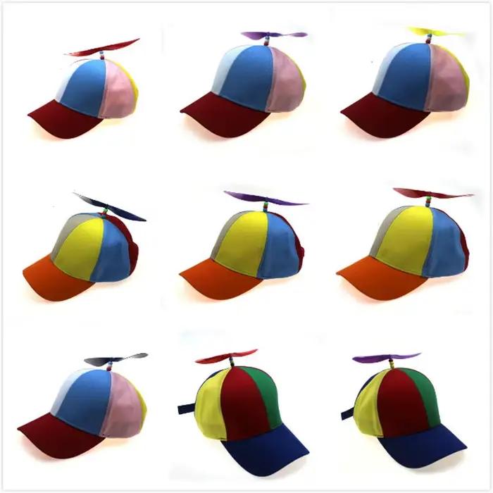 Casquette de baseball patchwork en bambou coloré motif libellule