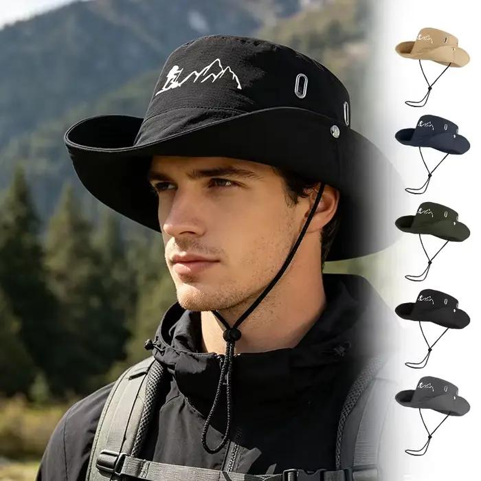 Chapeau de pêcheur Hiker and Mountain Polyester Large Bord Randonnée Camping Occasions Extérieures