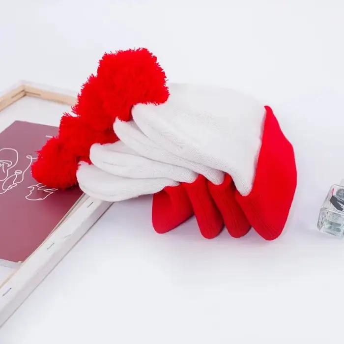 Où est Wally Waldo Chapeau tricoté rouge blanc Cosplay Halloween cadeau de Noël hiver chaud épais casquette femmes et hommes chapeaux de Saint-Valentin
