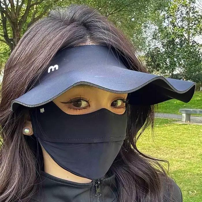Chapeau de soleil pliable anti-UV à large bord avec protection solaire