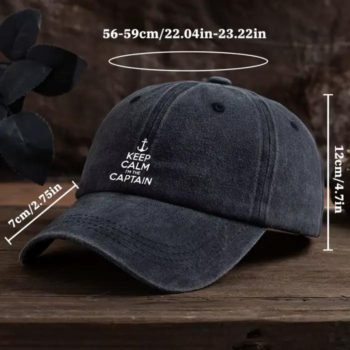 Casquette de baseball amusante avec impression « Keep I'M The Captain » - Réglable