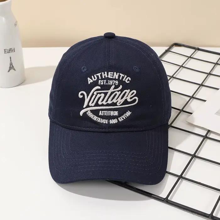 Casquette de baseball rétro brodée à l'anglaise style streetwear décontracté unisexe polyvalente pour homme et femme quatre saisons occasionnels sorties urbaines et sportives