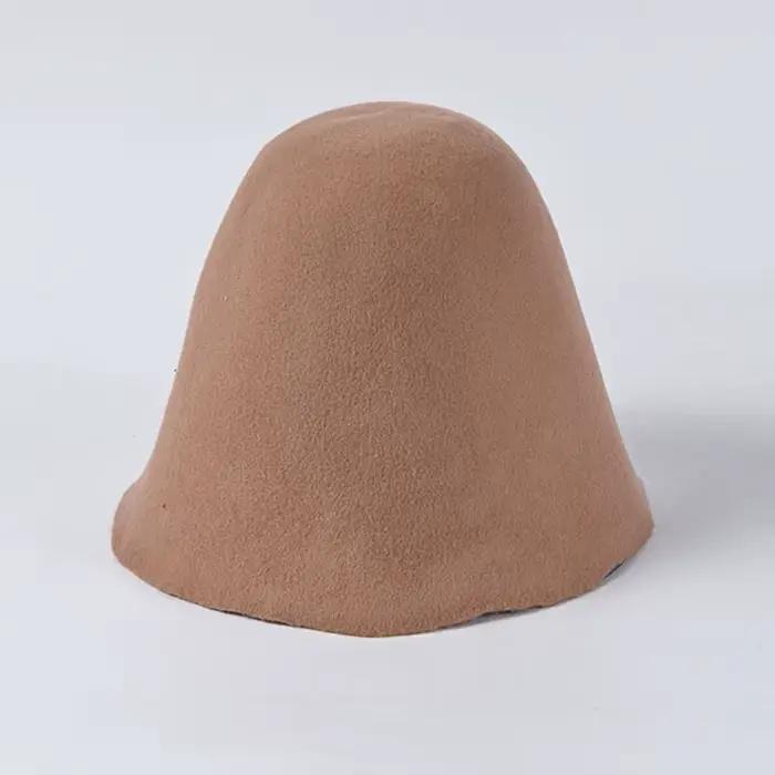 Classique femmes Cloche seau feutre chapeau automne hiver laine