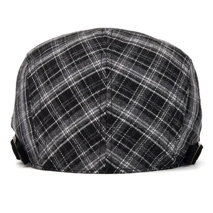 Béret plaid coton polyester réglable pour hommes femmes style rétro chic et décontracté pour toutes les occasions automne hiver