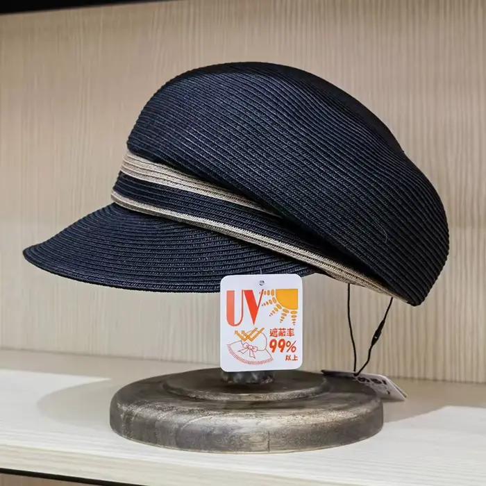 Casquette de paille de protection UV pour femme