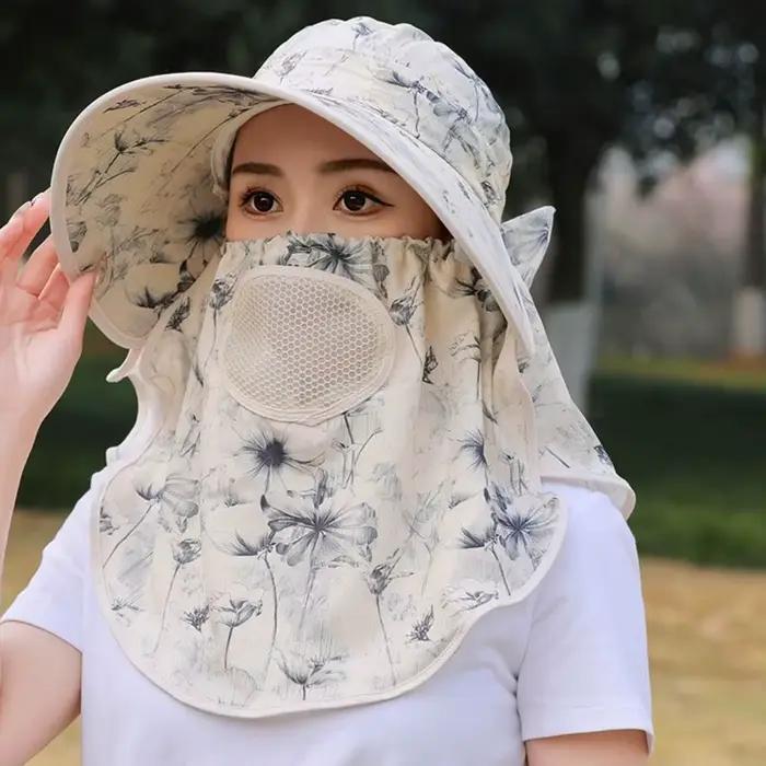 Chapeau de soleil intégral pour femme avec protection UV