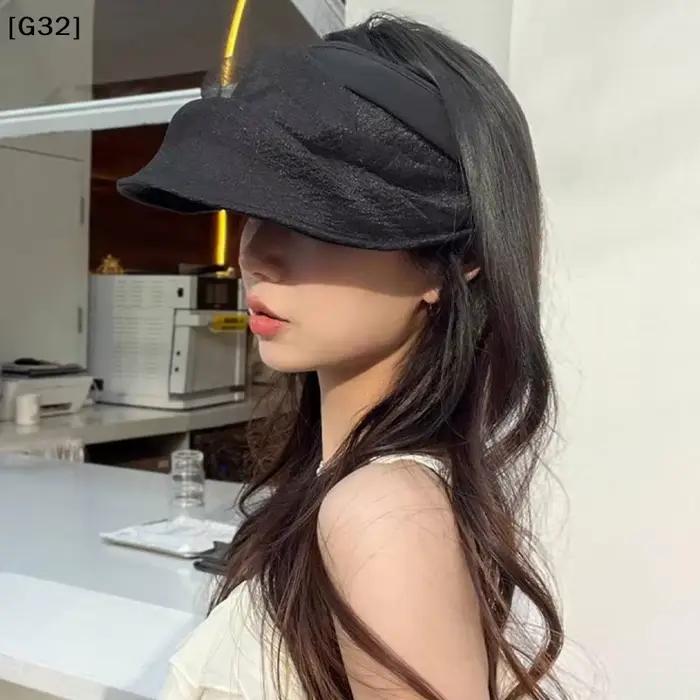 Chapeau sans calotte UPF50+ pour femme avec bandeau pliable
