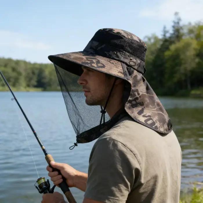 Chapeau anti-moustiques avec filet invisible