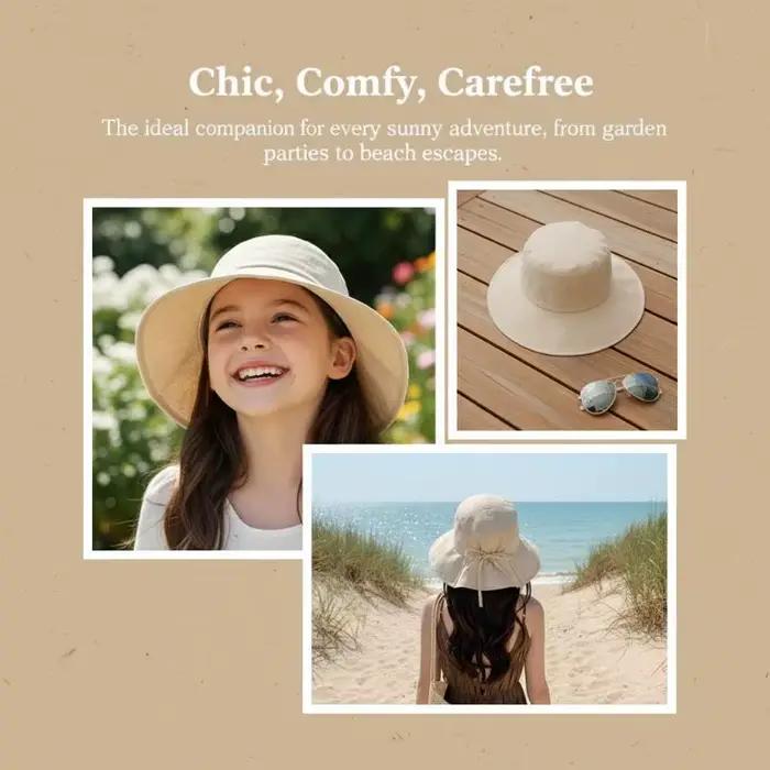 Chapeau d'été confortable à large bord pour femme