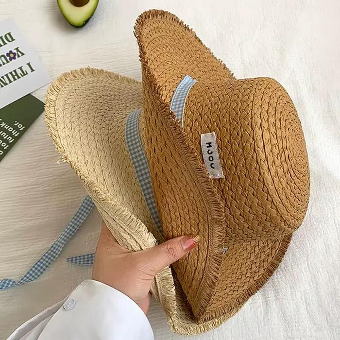 Chapeau de paille à large bord pour femme SUSU