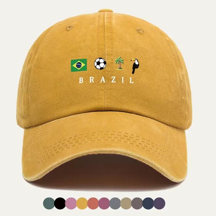 Casquette de baseball imprimée sur le thème du Brésil
