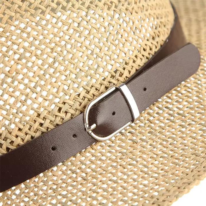 Chapeau Fedora en papier de paille pour femmes et hommes, protection solaire, style sportif, confort respirant, idéal pour printemps et été, occasions extérieures