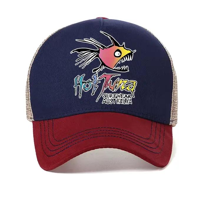 Casquette de baseball unisexe avec motif de surf et thon pour homme et femme, adaptée aux activités de plein air et aux journées décontractées
