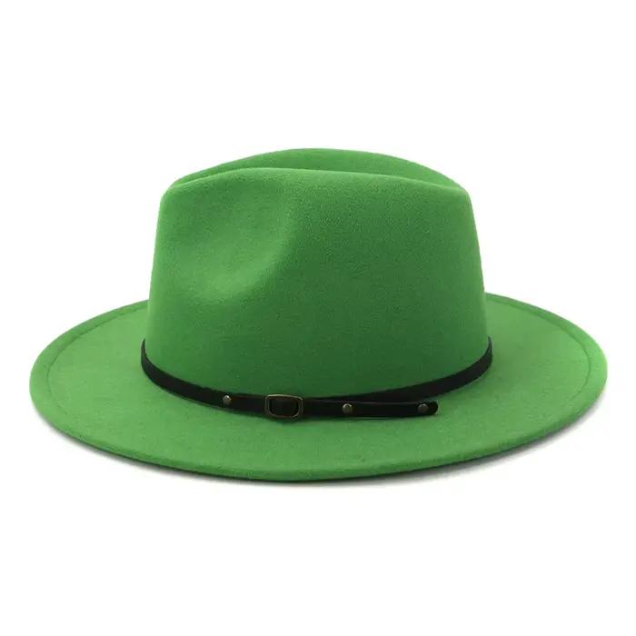 Fedora chapeau femmes hommes automne hiver Vintage feutré Jazz haut chapeaux dames tendance fête mariage Performance casquette Sombreros De Mujer