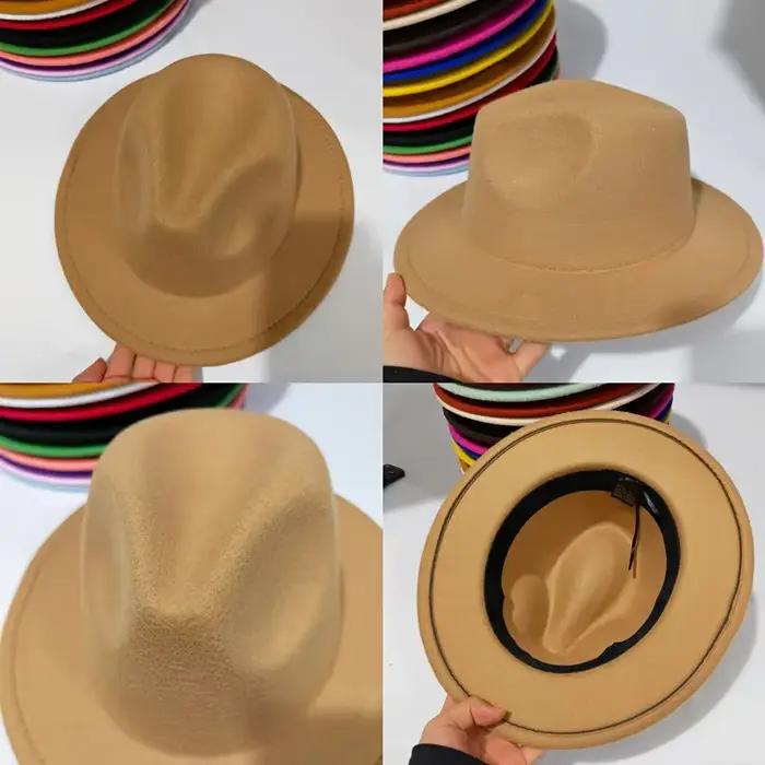 Chapeau Fedora pour filles et garçons enfants de petite taille en coton polyester multicolore pour toutes les saisons occasions décontractées