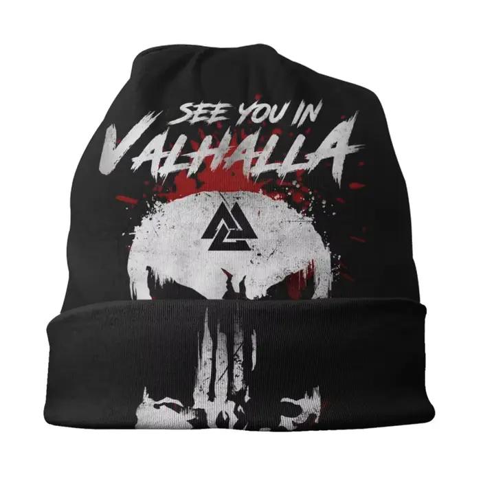 Personnalisé Viking dieu Vahalla Bonnet chapeau tricot chapeaux hommes femmes Hip Hop unisexe adulte chaud hiver Skullies bonnets casquettes